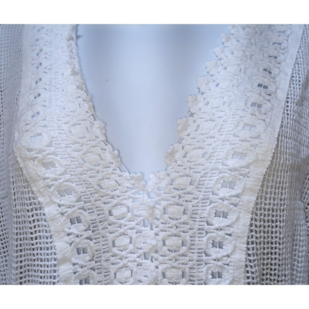 Seaspice Crochet Swim Cover Up Womens L Peruvian Cotton Beach Vacation Resort - Picture 7 of 9